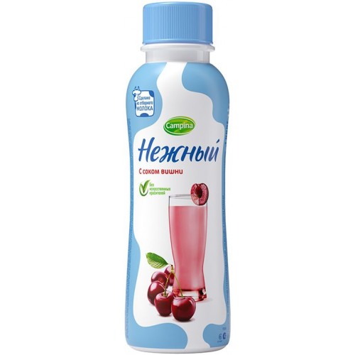 Напиток йогуртный Нежный с соком вишни 0.1% (285 гр)