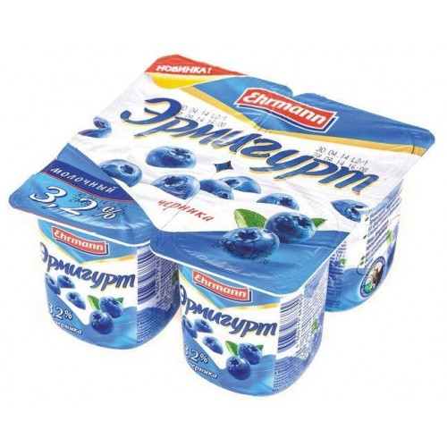 Йогуртный продукт Эрмигурт Черника 3.2% (115 гр)