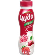 Йогурт Чудо питьевой Ягодное мороженое 2.4% (270 гр)