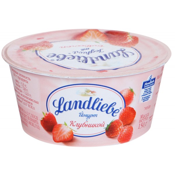 Йогурт Landliebe с Клубникой 3.3% (150 гр) Йогурт Landliebe с Клубникой 3.3% (150 гр)