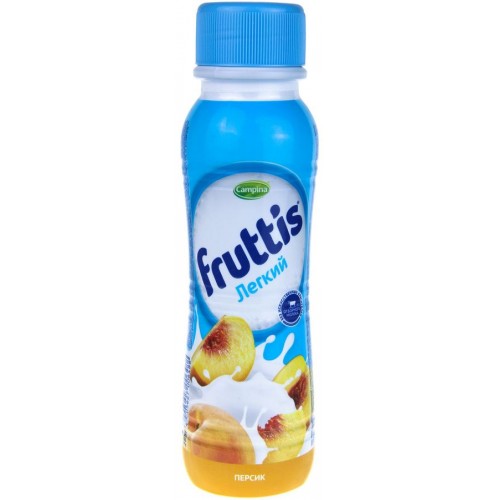 Йогурт питьевой Fruttis Легкий с соком персика 0.1% (285 гр)