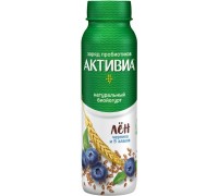 Йогурт питьевой Активиа Лён-Черника-Злаки 2.1% (260 гр)