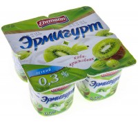 Йогурт Эрмигурт легкий Киви-Крыжовник 0.3% (115 гр)