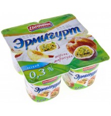 Йогурт Эрмигурт легкий Персик-Маракуйя 0.3% (115 гр)