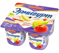 Йогурт Эрмигурт сливочный Яблоко-Груша 7.5% (115 гр)