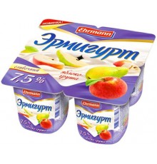 Йогурт Эрмигурт сливочный Яблоко-Груша 7.5% (115 гр)