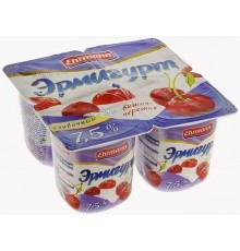 Йогурт Эрмигурт сливочный Вишня-Черешня 7.5% (115 гр)