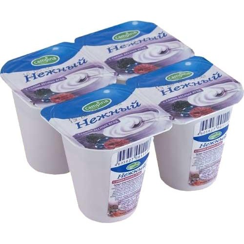 Йогуртный продукт Нежный с соком лесных ягод 1.2% (100 гр)