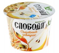 Биойогурт Слобода Семейный завтрак Груша и злаки 6% (210 гр)