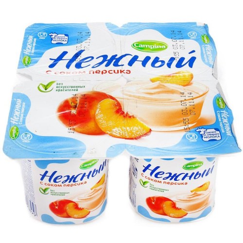 Йогуртный продукт Нежный с соком персика 1.2% (100 гр)