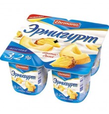 Йогурт Эрмигурт молочный Персик-Манго 3.2% (115 гр)