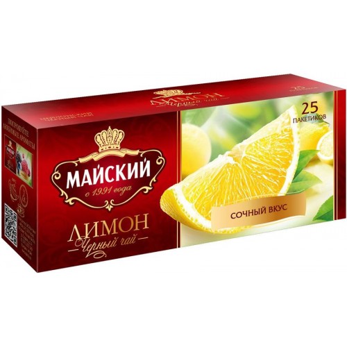 Чай черный Майский лимон (25*1.5 гр)