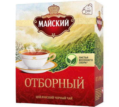 Чай черный Майский Отборный Цейлон (100 пак)