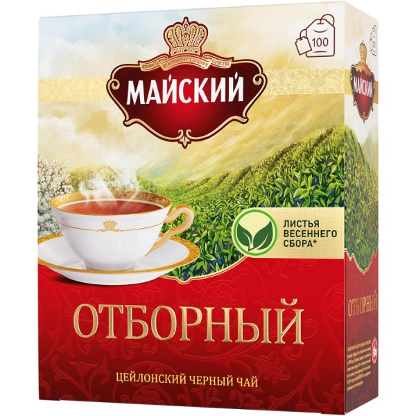 Чай черный Майский Отборный Цейлон (100 пак) Чай черный Майский Отборный Цейлон (100 пак)