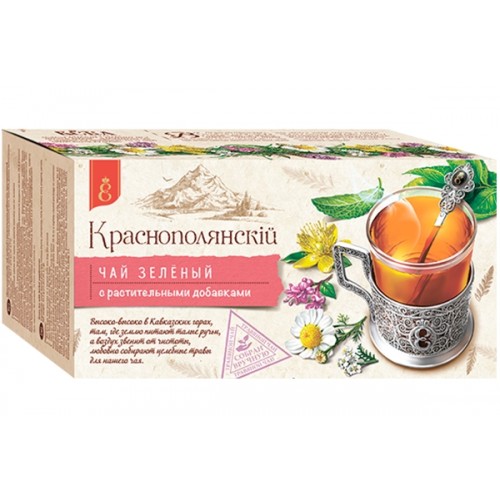 Чай зеленый Краснодарский Краснополянский (25 пак*1.7 гр)