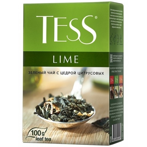 Чай зеленый Tess Lime с цедрой лимона (100 гр)