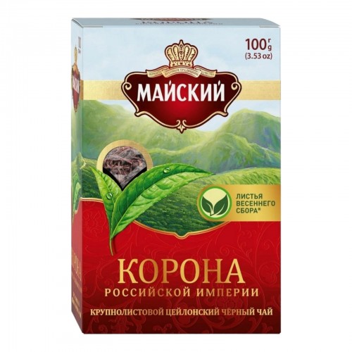Чай черный Майский Корона Российской Империи листовой (100 гр)