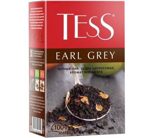 Чай черный Tess Earl Grey с бергамотом (100 гр)