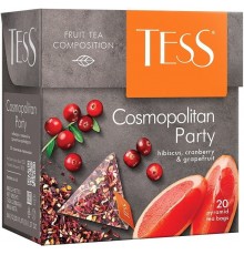 Чай травяной Tess Cosmopolitan Party Гибискус, клюква, грейпфрут (20*1.8 гр)