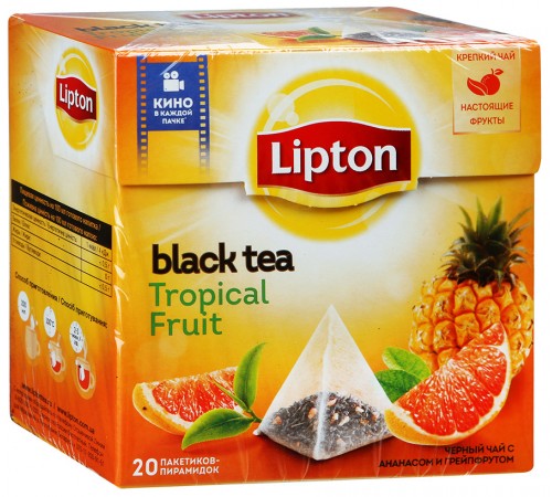 Чай черный Lipton Tropical Fruit Tea (20 пак*1.8 гр)