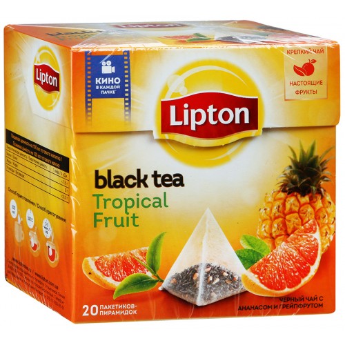 Чай черный Lipton Tropical Fruit Tea (20 пак*1.8 гр)