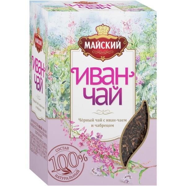 Чай черный Майский Иван-Чай с чабрецом (75 гр) Чай черный Майский Иван-Чай с чабрецом (75 гр)