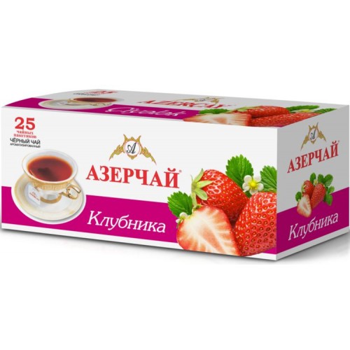 Чай черный Азерчай Клубника (25*1.8 гр)