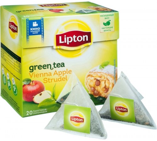 Чай зеленый Lipton Vienna Apple Strudel (20*1.4 гр)