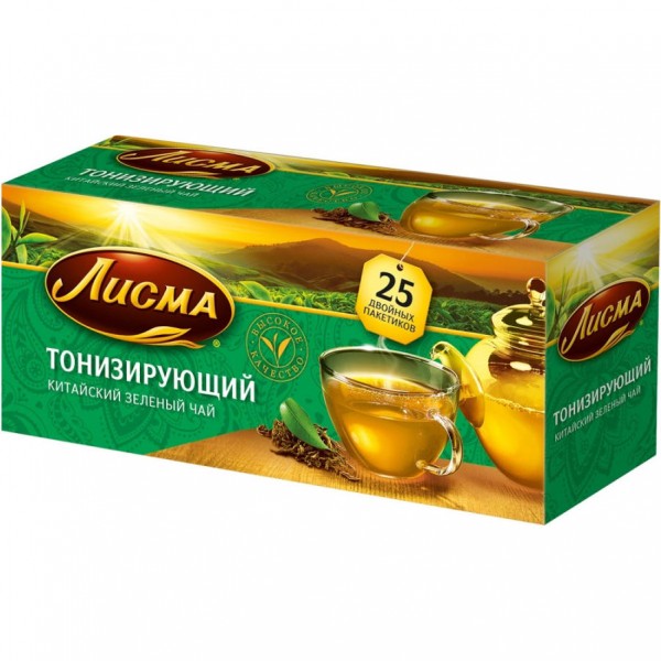 Чай зеленый Лисма Тонизирующий (25*1.5 гр) Чай зеленый Лисма Тонизирующий (25*1.5 гр)