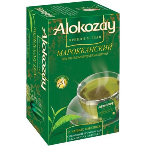 Чай зеленый Alokozay с мятой (25*2 гр)