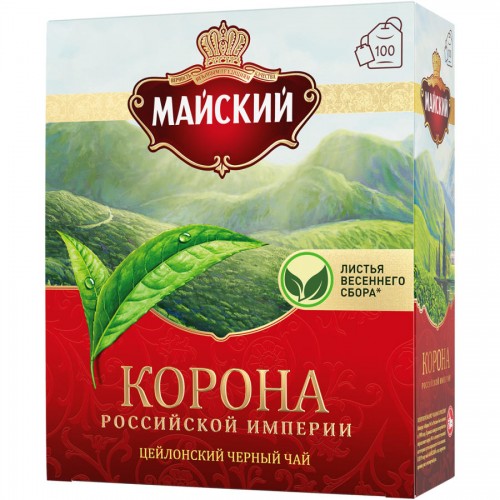 Чай черный Майский Корона Российской Империи (100 пак)