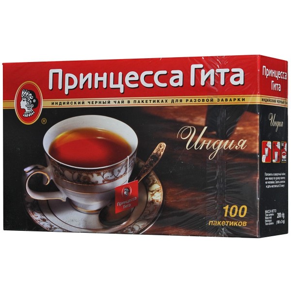 Чай черный Принцесса Гита Пакетированный (100 пак) Чай черный Принцесса Гита Пакетированный (100 пак)