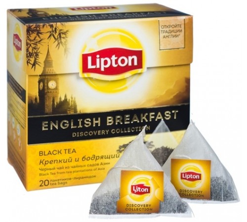 Чай черный Lipton English Breakfast в пирамидках (20 пак*1.8 гр)