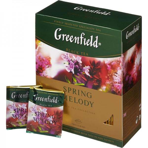 Чай черный Greenfield Spring Melody (100 пак*1.5 гр) Чай черный Greenfield Spring Melody (100 пак*1.5 гр)