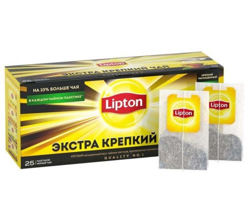 Чай черный Lipton Экстра Крепкий (25*2.2 гр)