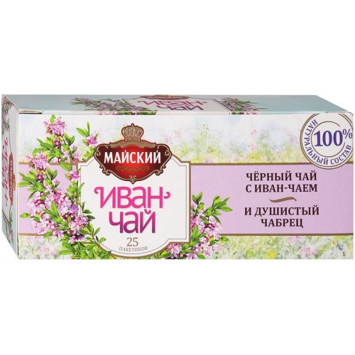Чай черный Майский Иван-Чай с чабрецом (25*1.5 гр)