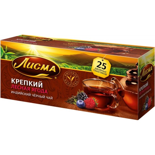 Чай черный Лисма Крепкий Лесная ягода (25*1.5 гр) Чай черный Лисма Крепкий Лесная ягода (25*1.5 гр)