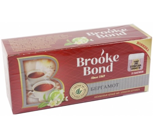 Чай черный Brooke Bond с бергамотом (25 пак*1.5 гр)