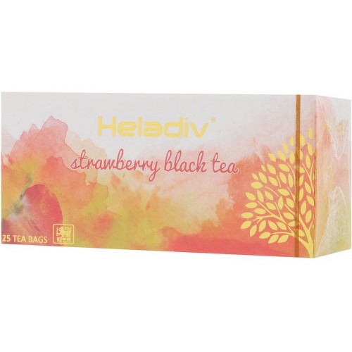 Чай черный Heladiv Strawberry с ароматом клубники (25 пак)