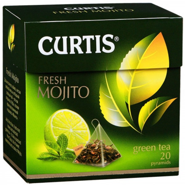 Чай зеленый Curtis Fresh Mojito в пирамидках (20 пак*1.7 гр) Чай зеленый Curtis Fresh Mojito в пирамидках (20 пак*1.7 гр)