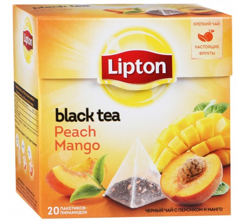 Чай черный Lipton Peach Mango (20 пак*1.8 гр)