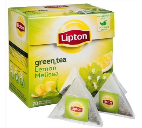 Чай зеленый Lipton Фруктовый Lemon Melissa (20*1.6 гр)