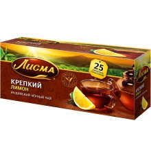 Чай черный Лисма Крепкий Лимон (25*1.5 г)