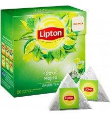 Чай зеленый Lipton Citrus Mojito Мята и Цитрус (20*1.8 гр)
