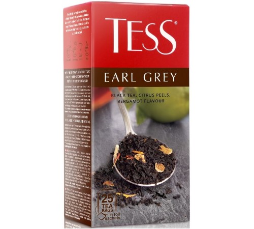 Чай черный Tess Earl Grey с бергамотом (25*1.5 гр)