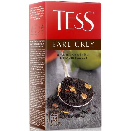 Чай черный Tess Earl Grey с бергамотом (25*1.5 гр)