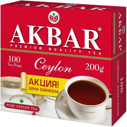 Чай черный Akbar Ceylon (100*2 гр)