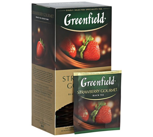 Чай черный Greenfield Strawberry Gourmet (25 пак*1.5 гр)