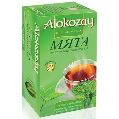 Чай черный Alokozay с мятой (25*2 гр)