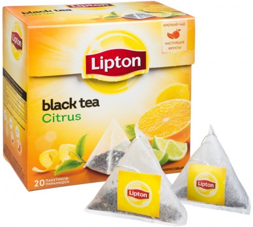 Чай черный Lipton Citrus Tea в пирамидках (20 пак*1.8 гр)